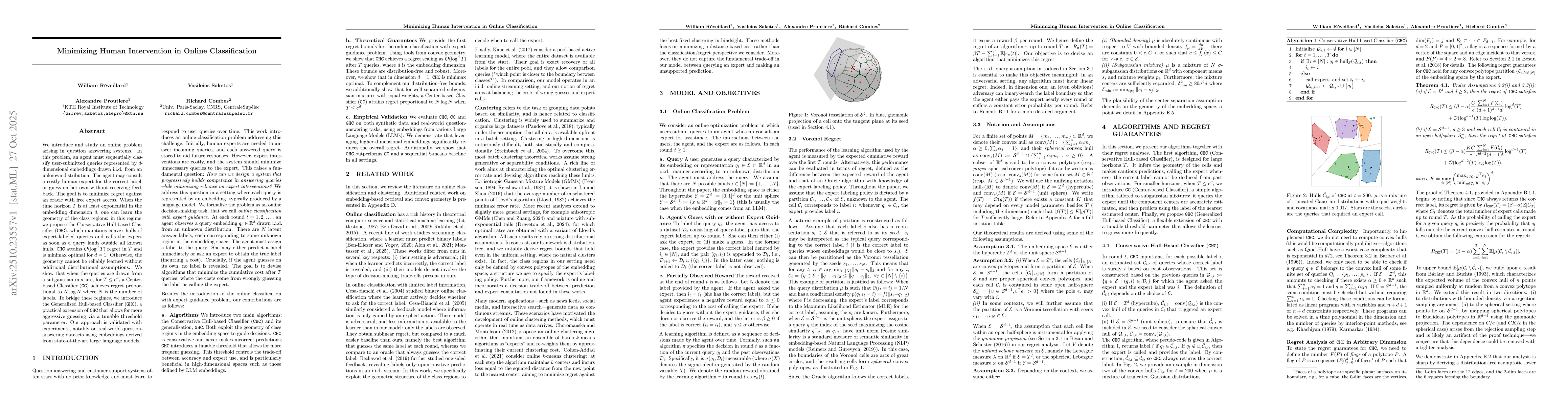 Thumbnail for Minimizing Human Intervention in Online Classification