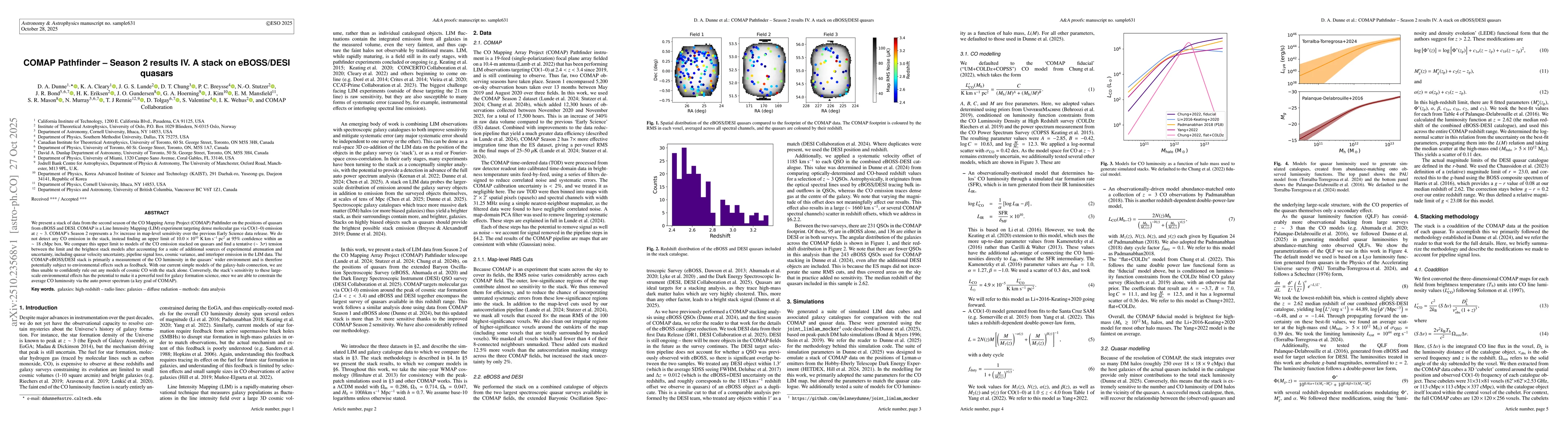 Thumbnail for COMAP Pathfinder -- Season 2 results IV. A stack on eBOSS/DESI quasars