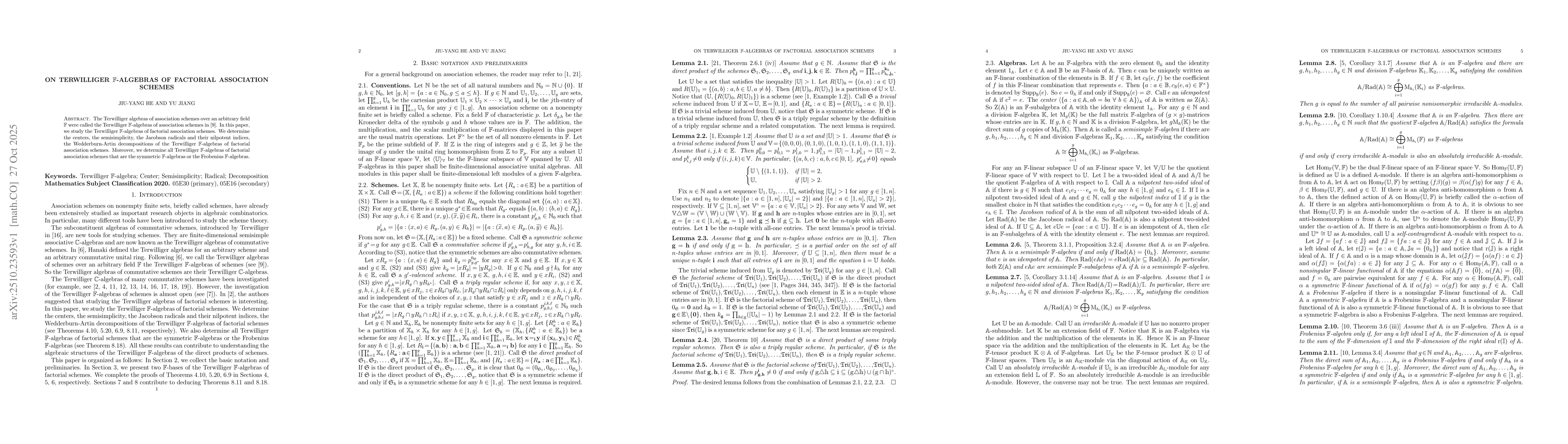 Thumbnail for On Terwilliger $\mathbb{F}$-algebras of factorial association schemes