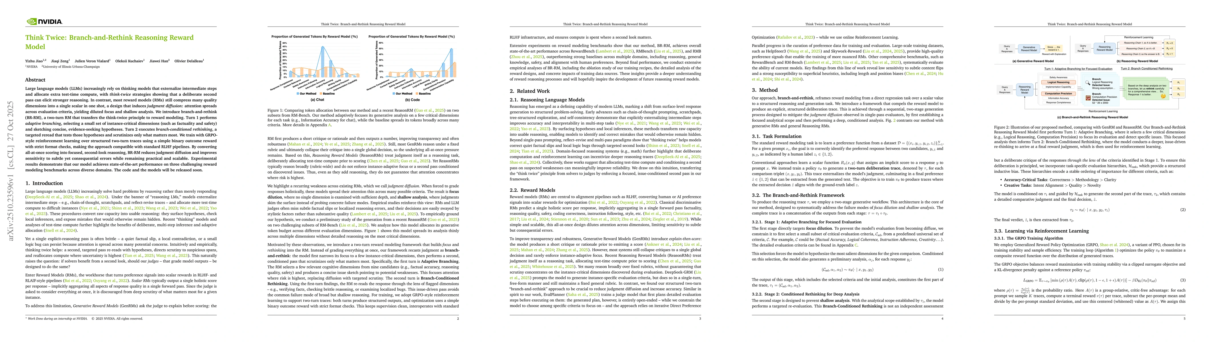 Thumbnail for Think Twice: Branch-and-Rethink Reasoning Reward Model