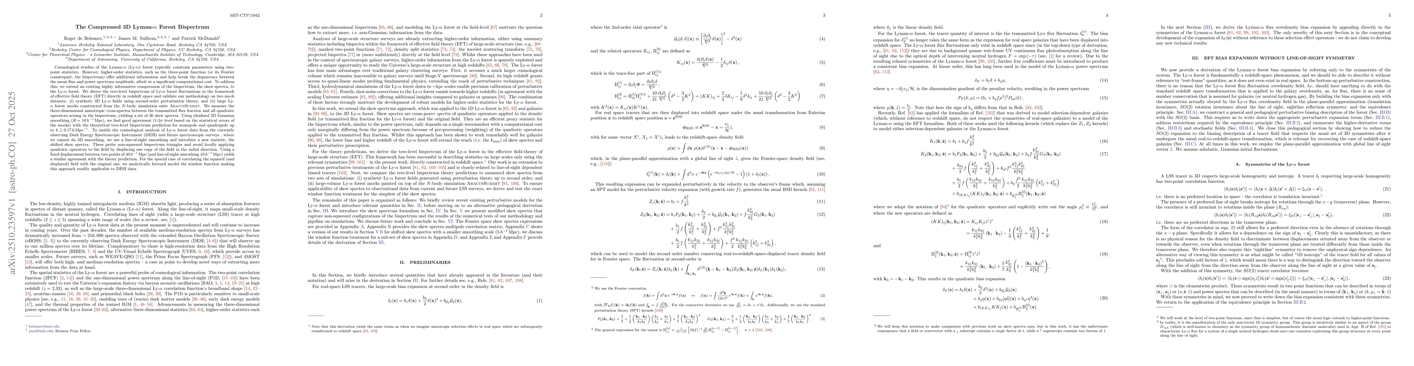 Thumbnail for The Compressed 3D Lyman-Alpha Forest Bispectrum