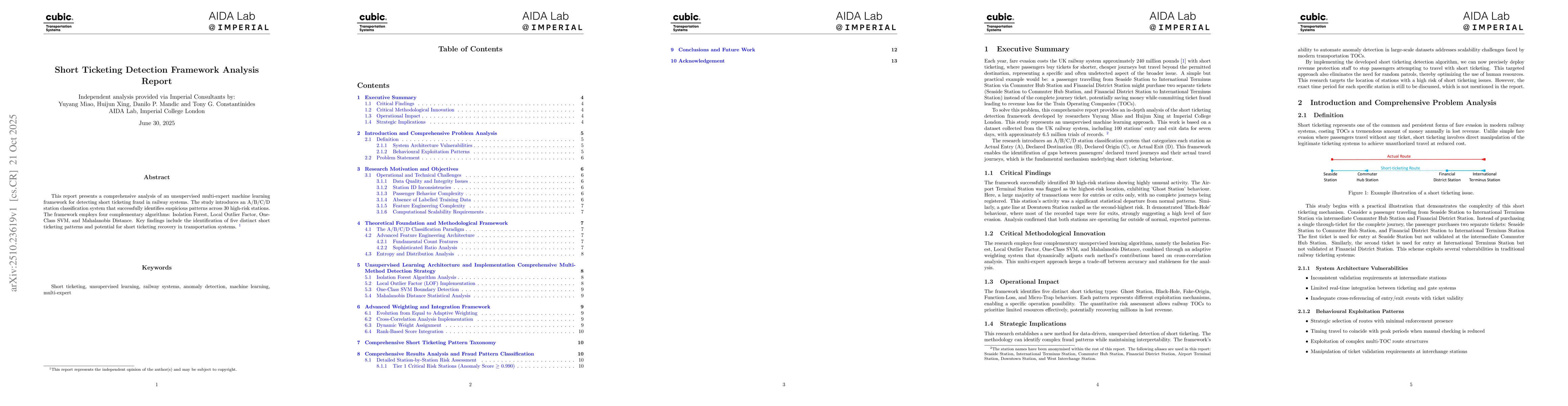 Thumbnail for Short Ticketing Detection Framework Analysis Report