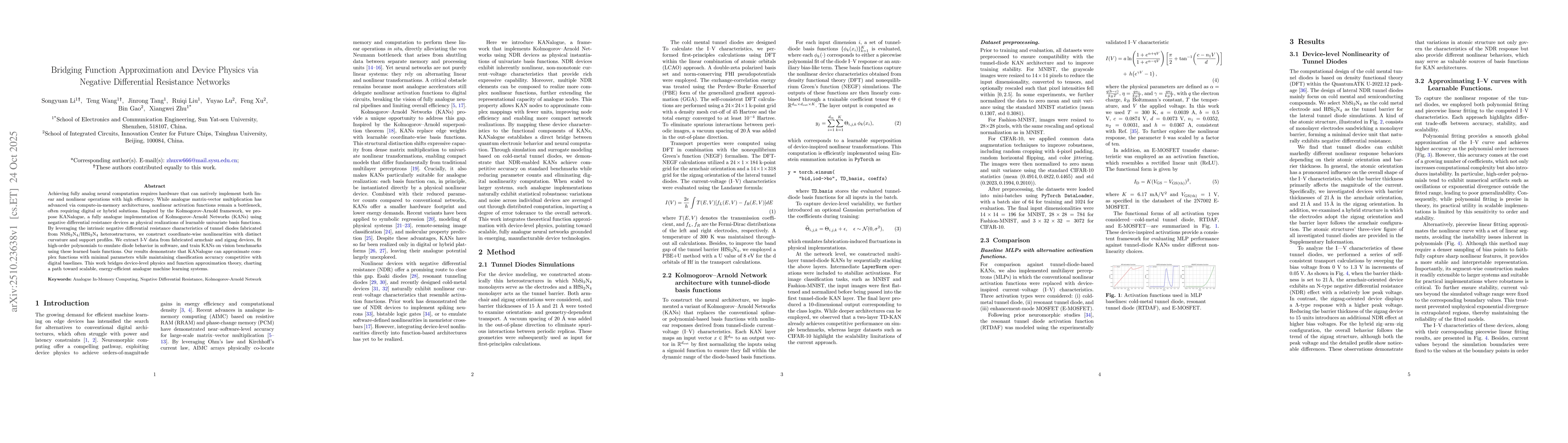 Thumbnail for Bridging Function Approximation and Device Physics via Negative
  Differential Resistance Networks