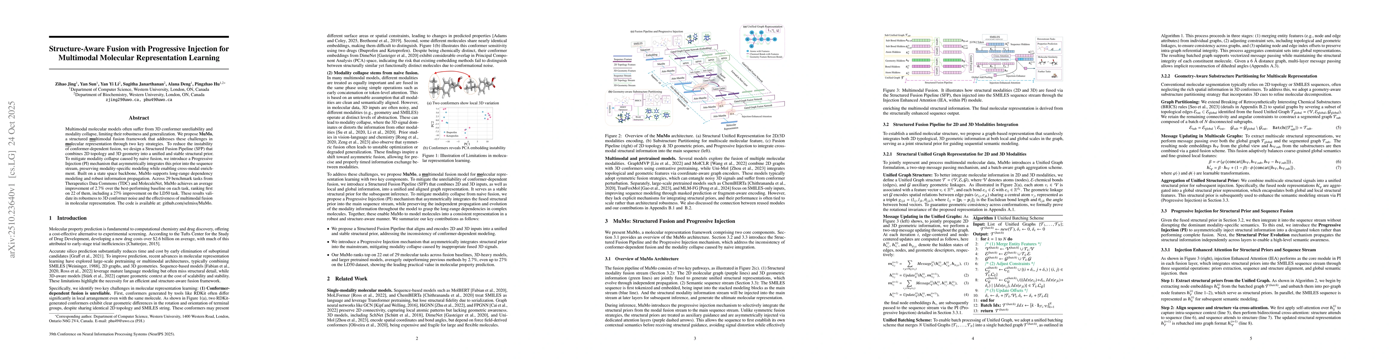 Thumbnail for Structure-Aware Fusion with Progressive Injection for Multimodal
  Molecular Representation Learning