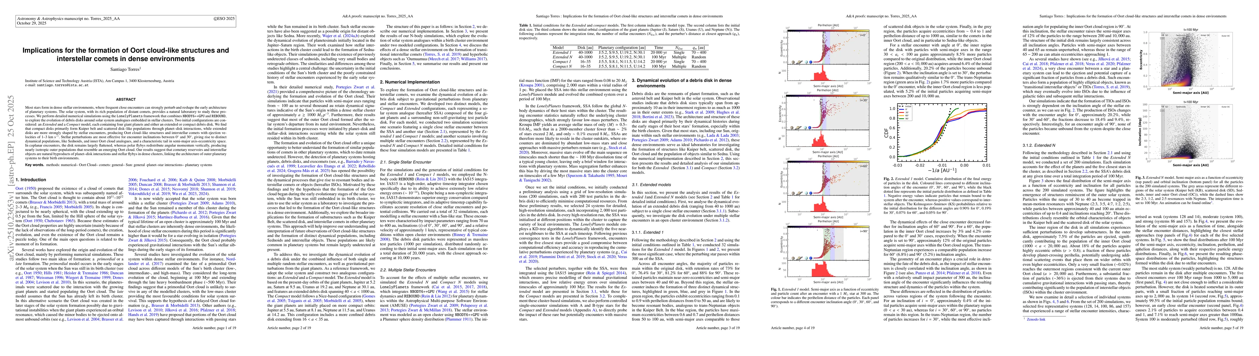 Thumbnail for Implications for the formation of Oort cloud-like structures and
  interstellar comets in dense environments