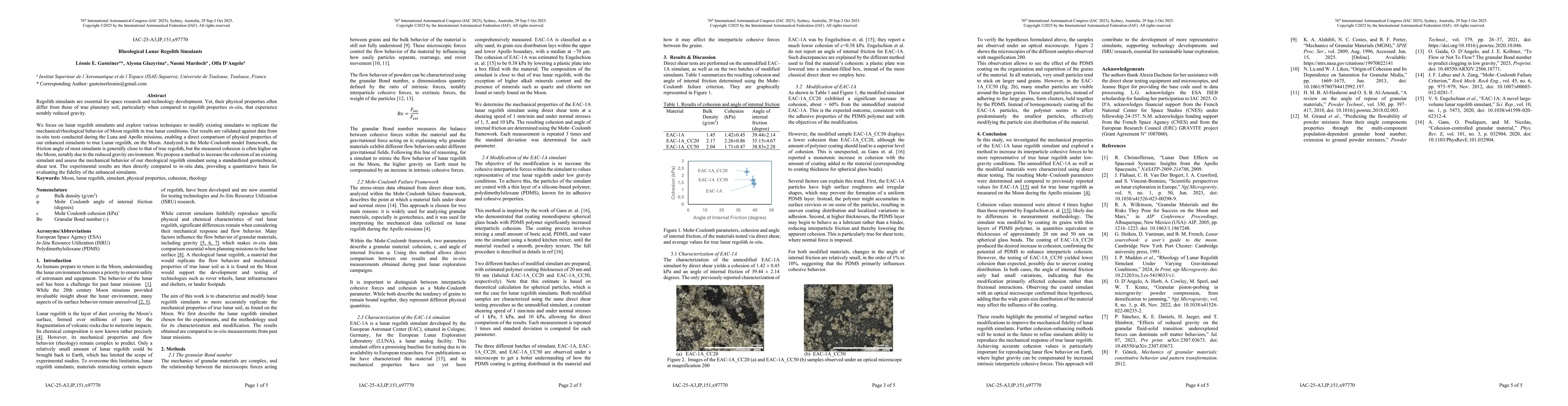 Thumbnail for Rheological Lunar Regolith Simulants