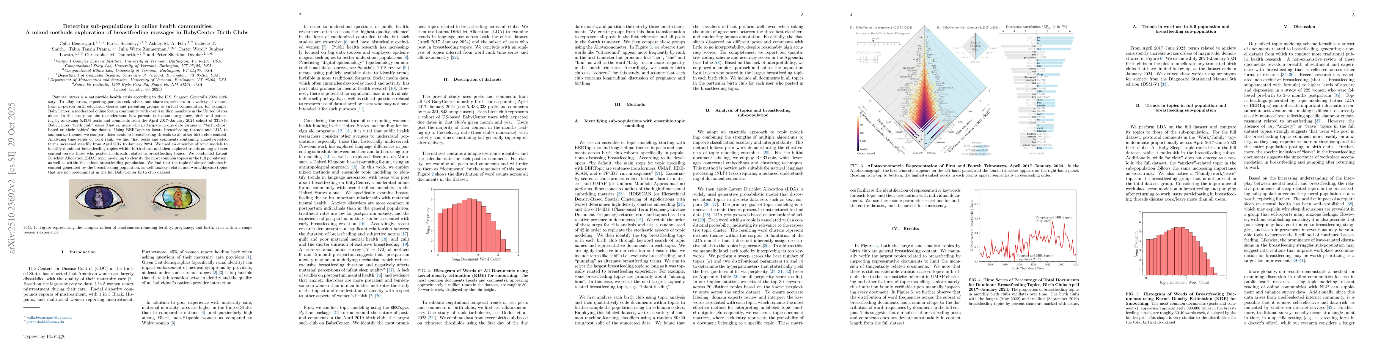 Thumbnail for Detecting sub-populations in online health communities: A mixed-methods
  exploration of breastfeeding messages in BabyCenter Birth Clubs