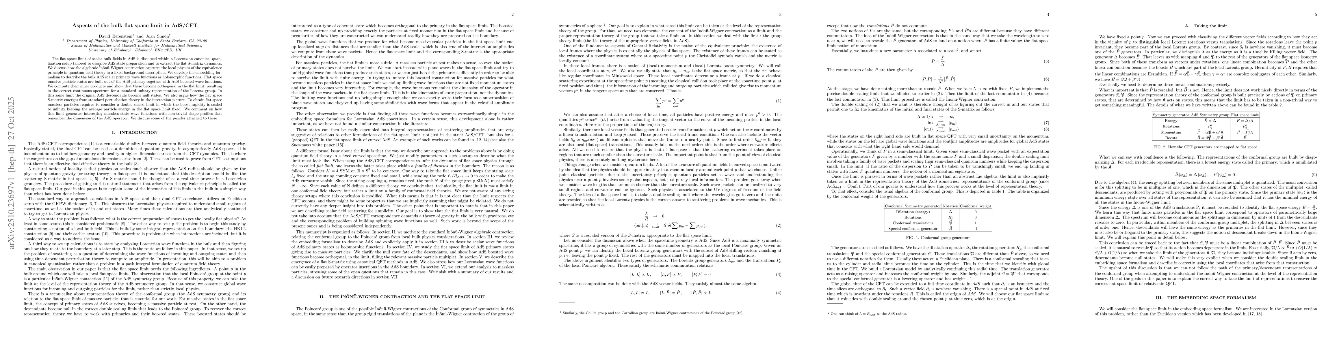 Thumbnail for Aspects of the bulk flat space limit in AdS/CFT