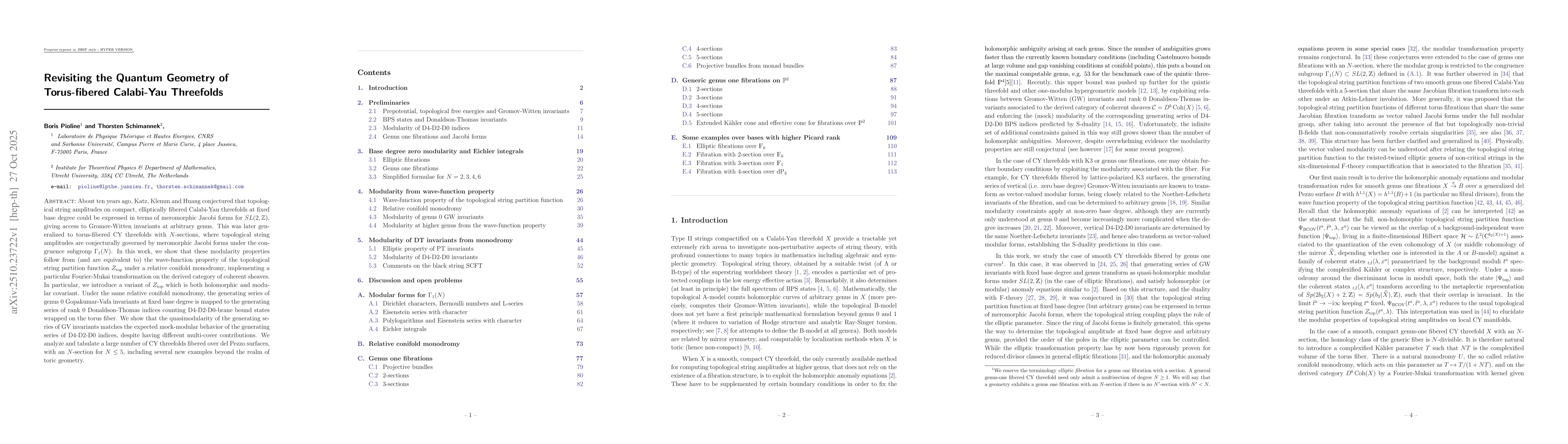 Thumbnail for Revisiting the Quantum Geometry of Torus-fibered Calabi-Yau Threefolds