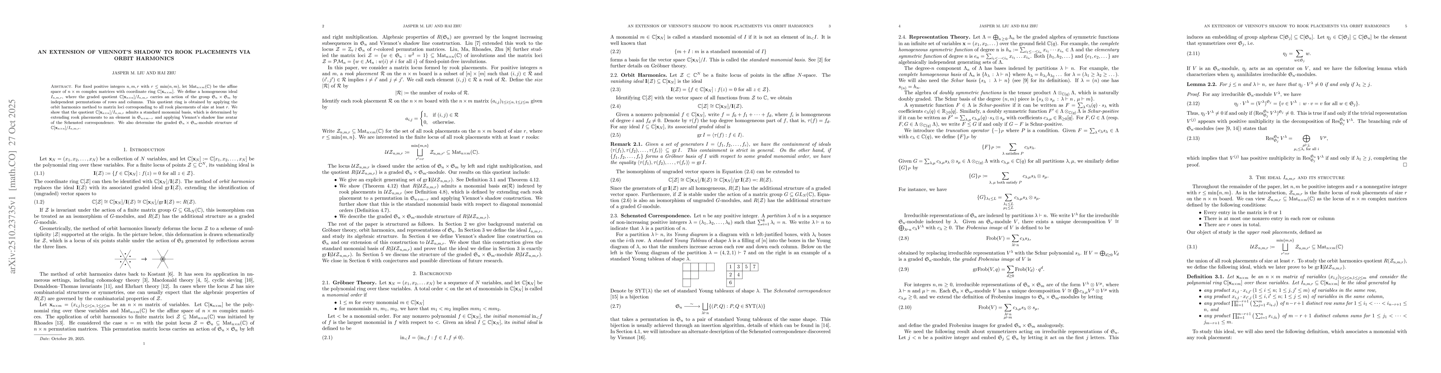 Thumbnail for An extension of Viennot's shadow to rook placements via orbit harmonics