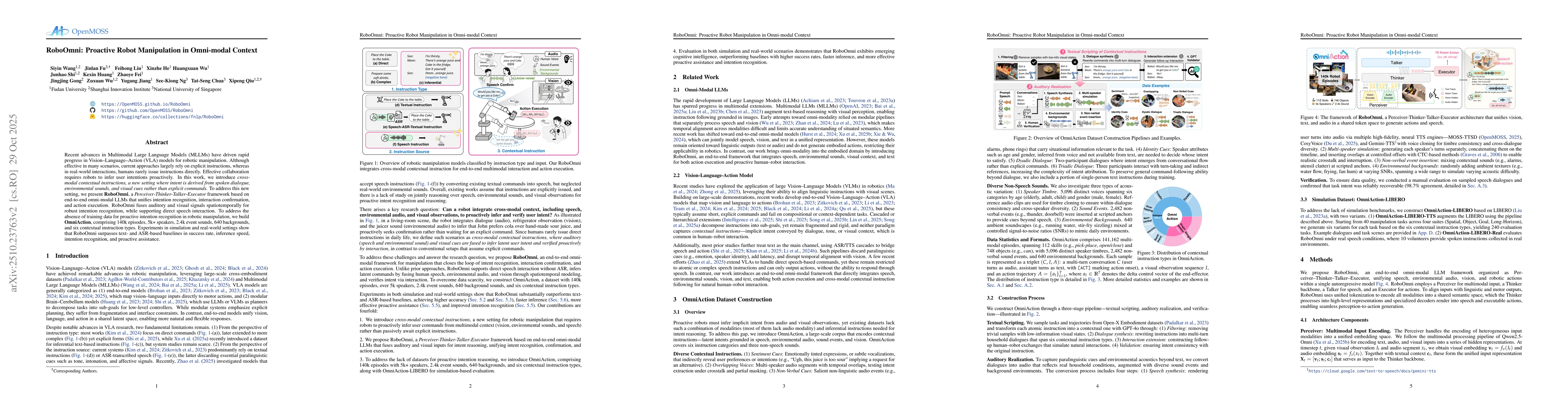 Thumbnail for RoboOmni: Proactive Robot Manipulation in Omni-modal Context