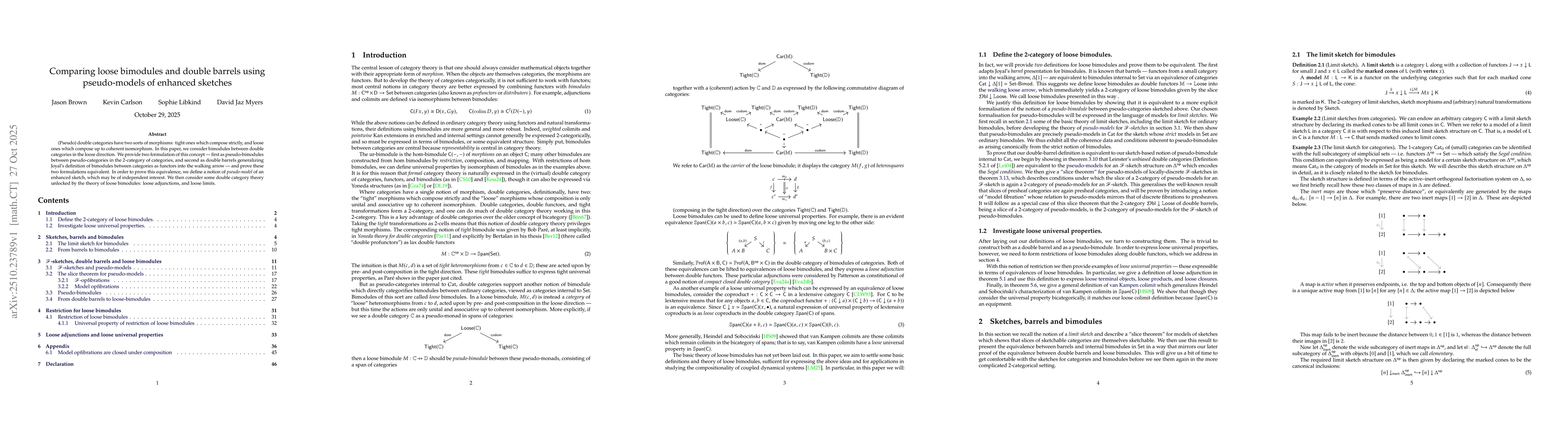 Thumbnail for Comparing loose bimodules and double barrels using pseudo-models of
  enhanced sketches