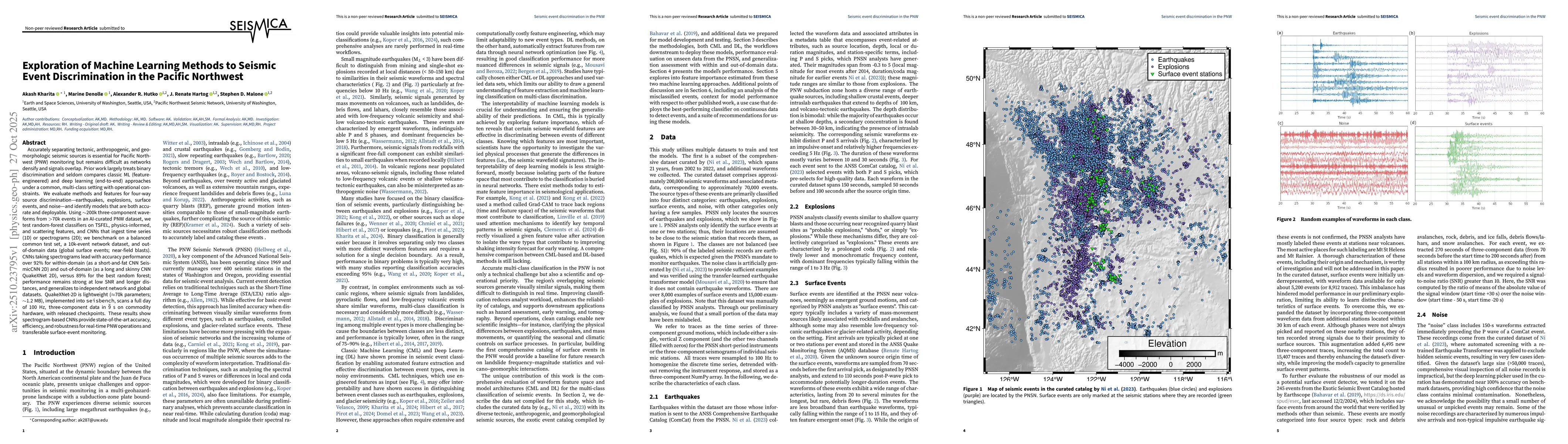 Thumbnail for Exploration of Machine Learning Methods to Seismic Event Discrimination
  in the Pacific Northwest