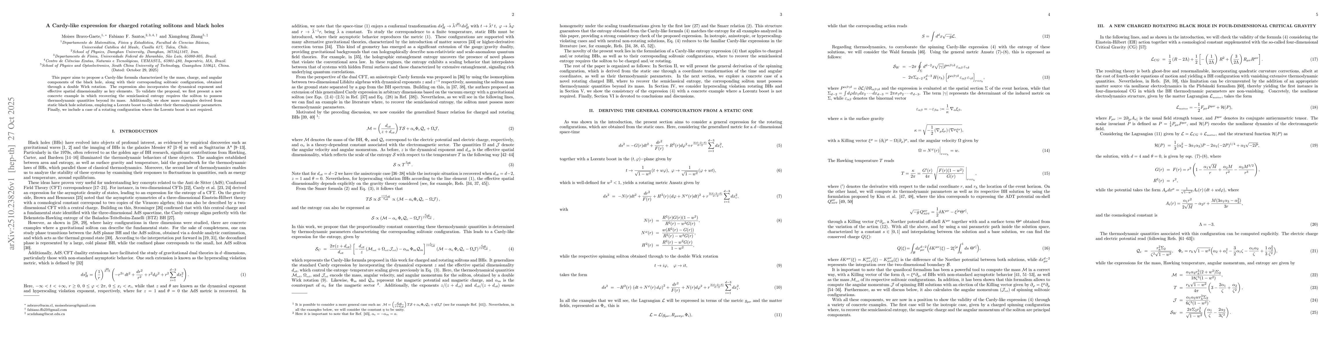 Thumbnail for A Cardy-like expression for charged rotating solitons and black holes