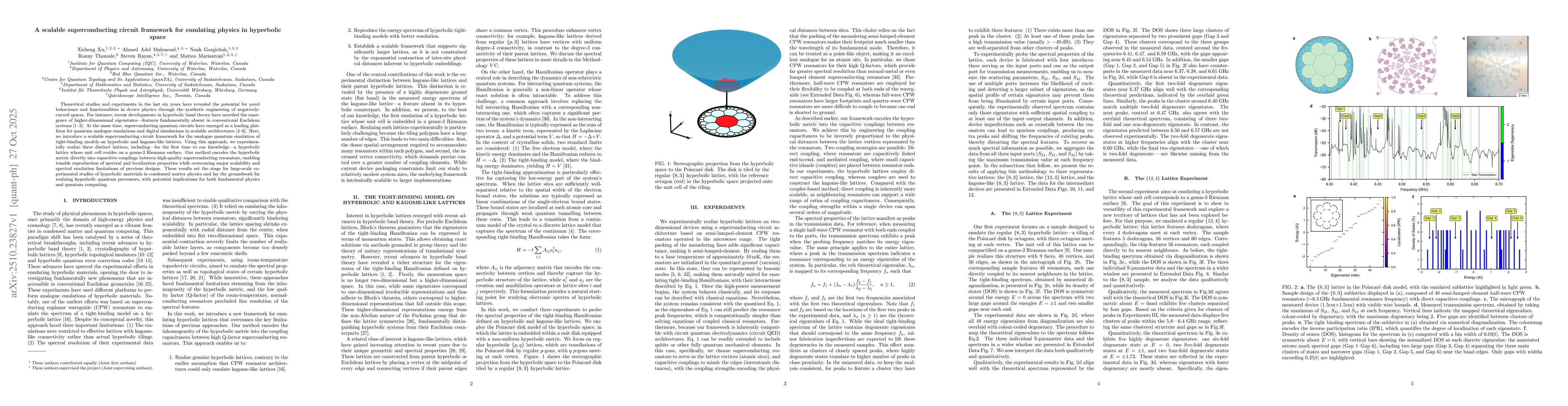Thumbnail for A Scalable Superconducting Circuit Framework for Emulating Physics in
  Hyperbolic Space