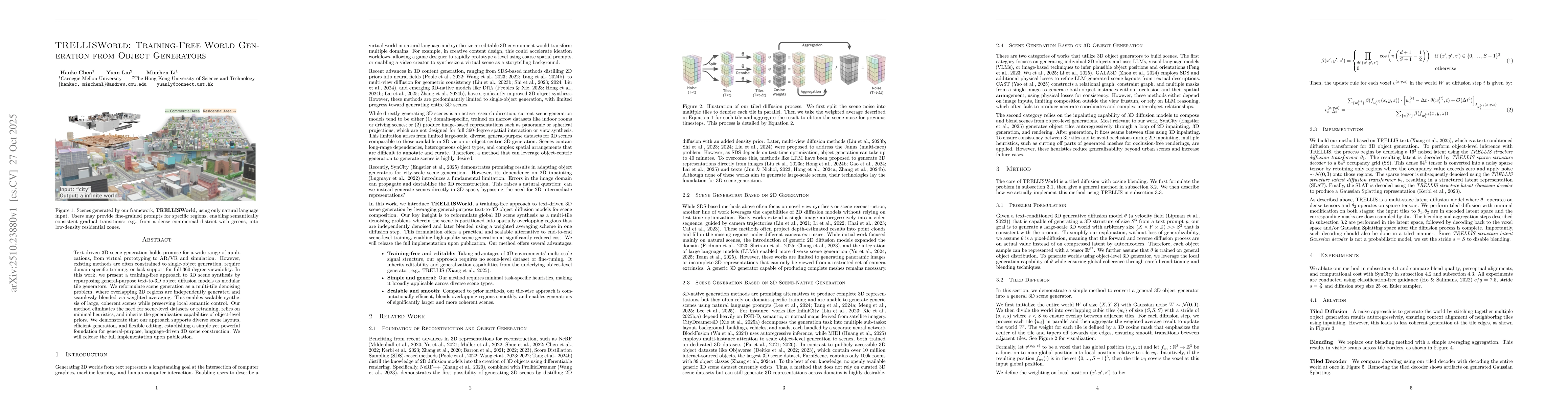 Thumbnail for TRELLISWorld: Training-Free World Generation from Object Generators