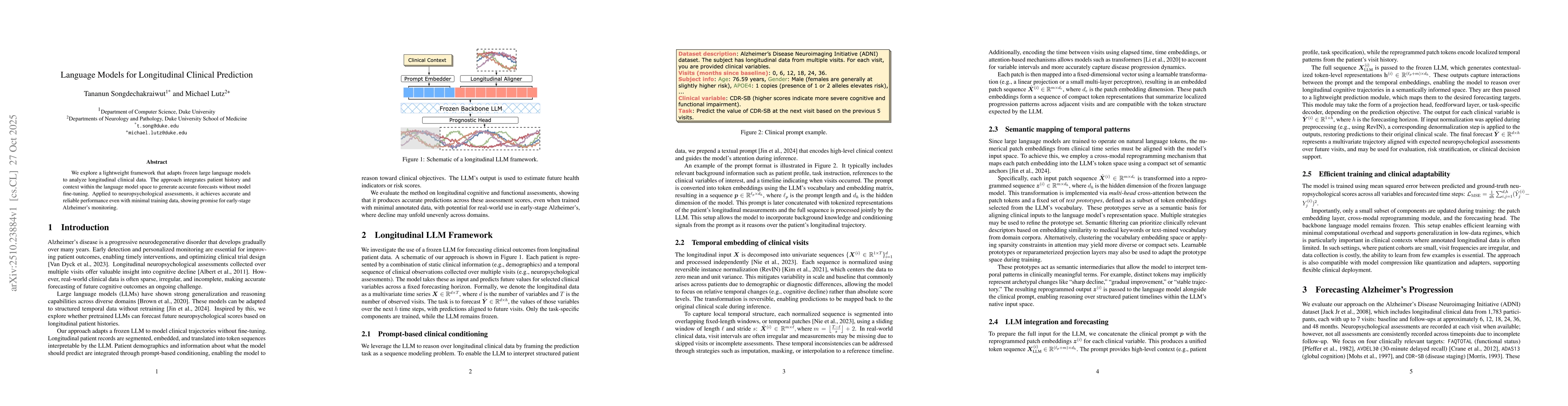 Thumbnail for Language Models for Longitudinal Clinical Prediction