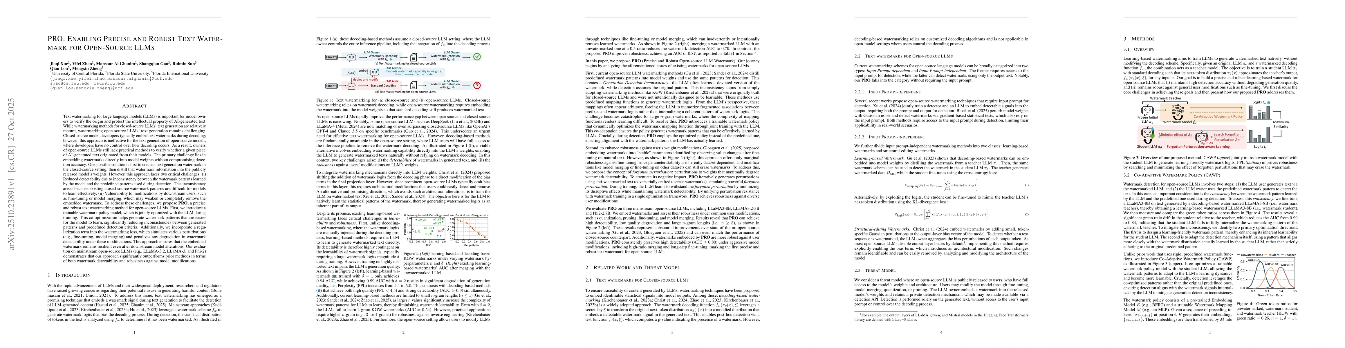 Thumbnail for PRO: Enabling Precise and Robust Text Watermark for Open-Source LLMs