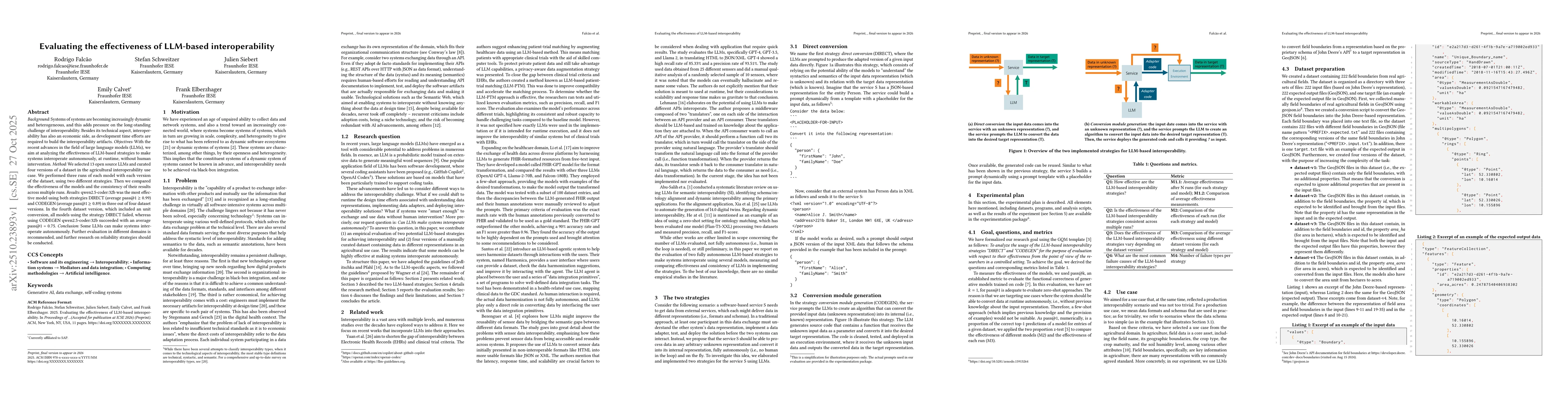 Thumbnail for Evaluating the effectiveness of LLM-based interoperability