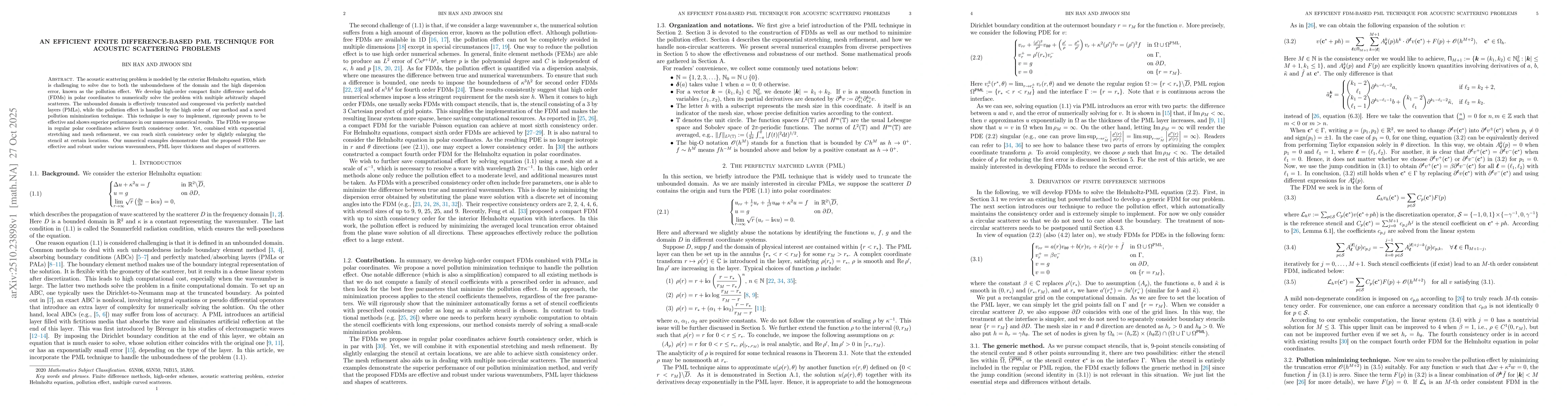 Thumbnail for An Efficient Finite Difference-Based PML Technique for Acoustic
  Scattering Problems