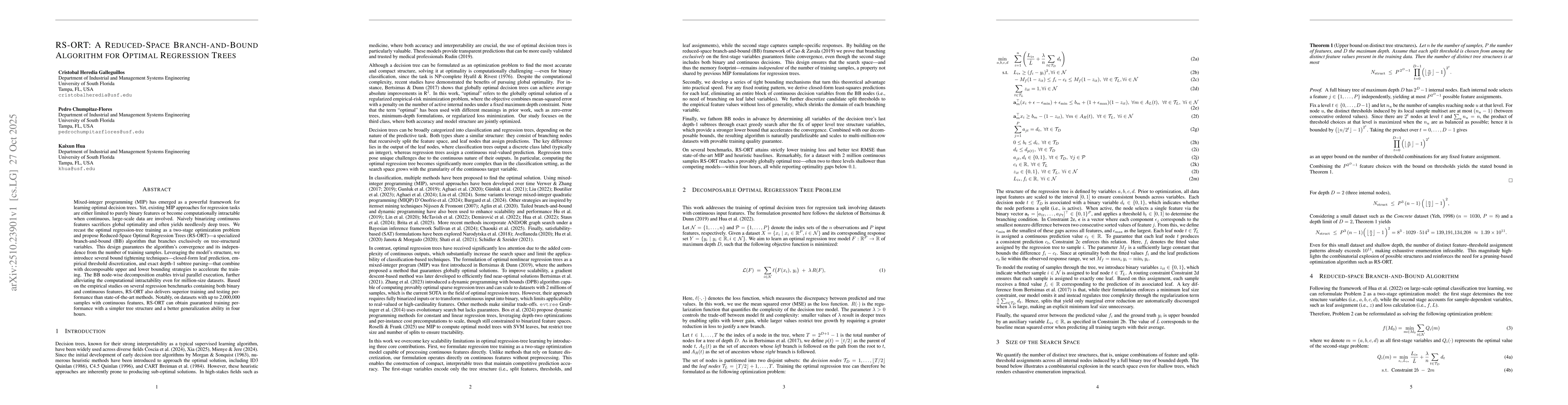 Thumbnail for RS-ORT: A Reduced-Space Branch-and-Bound Algorithm for Optimal
  Regression Trees