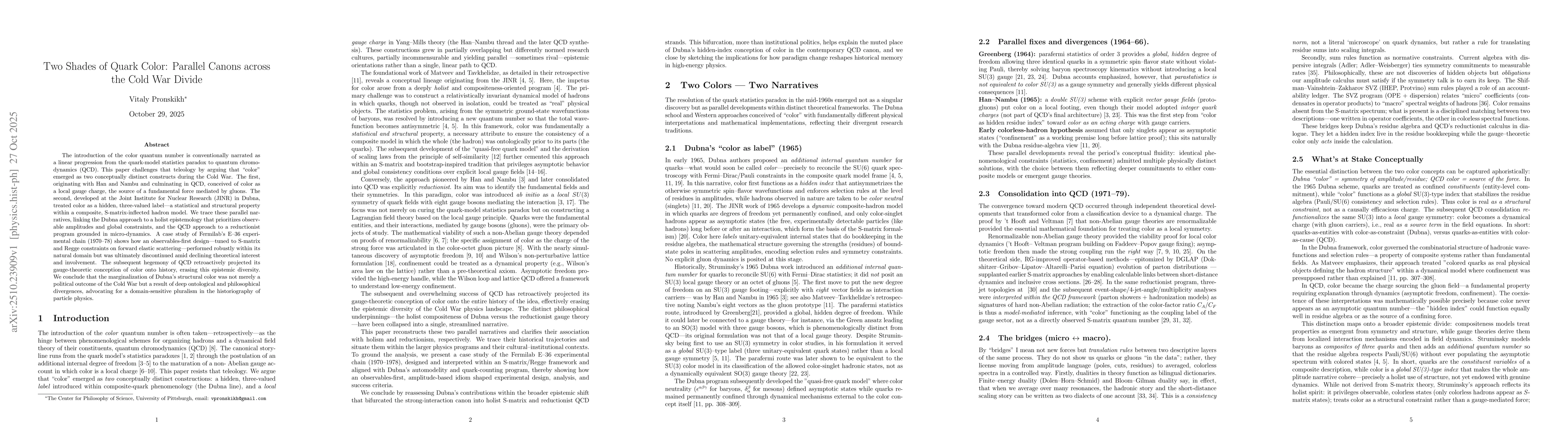 Thumbnail for Two Shades of Quark Color: Parallel Canons across the Cold War Divide