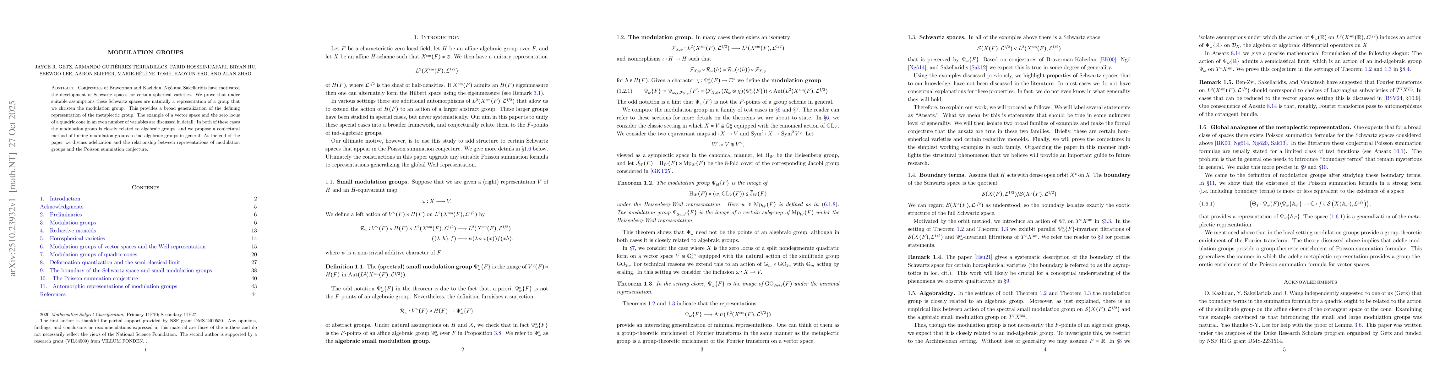 Thumbnail for Modulation groups