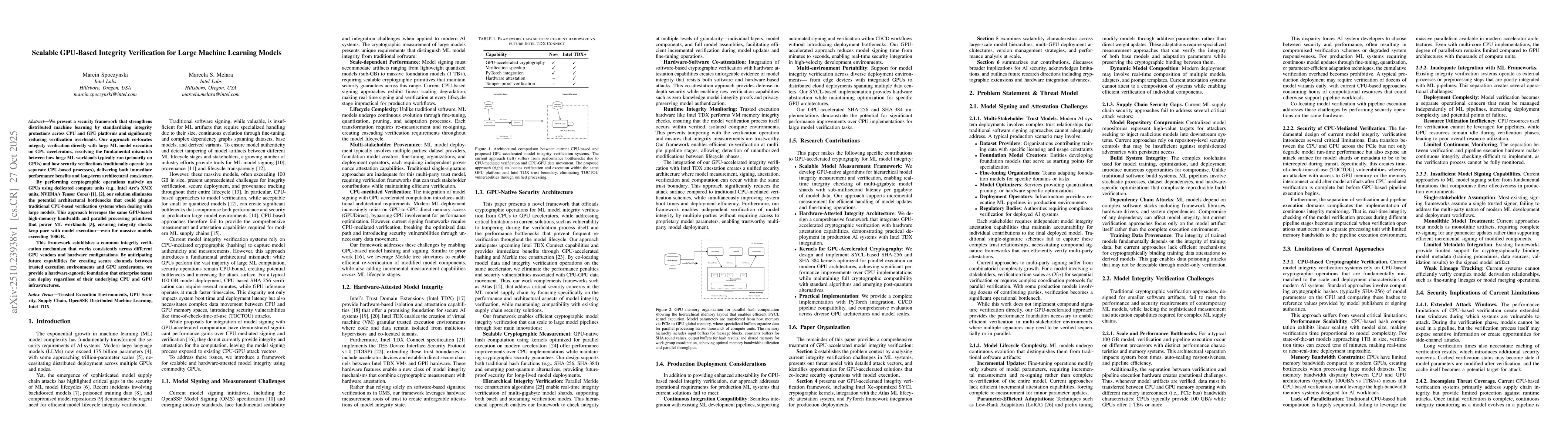 Thumbnail for Scalable GPU-Based Integrity Verification for Large Machine Learning
  Models