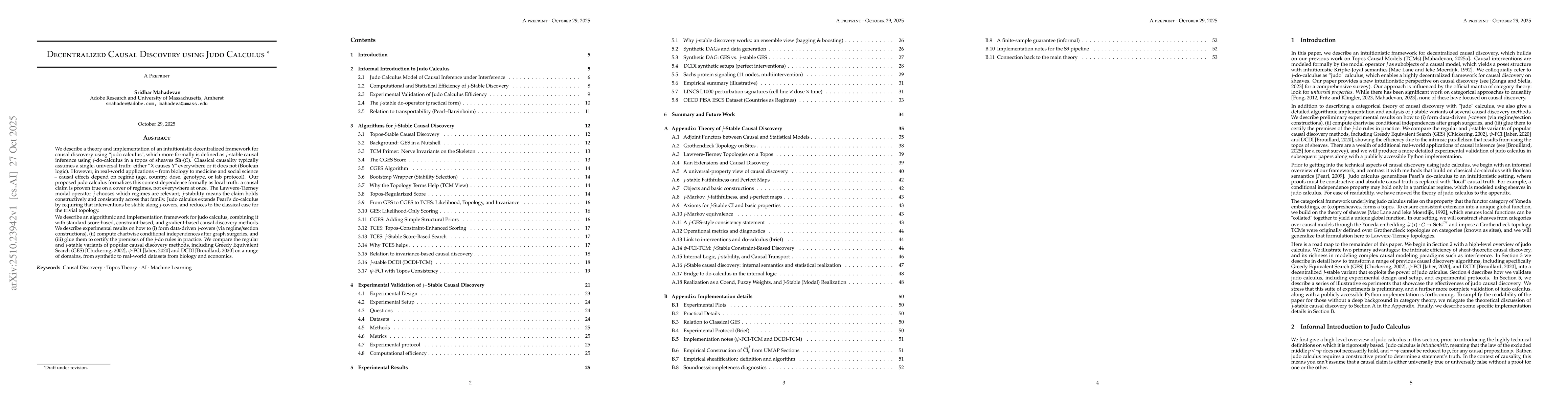 Thumbnail for Decentralized Causal Discovery using Judo Calculus