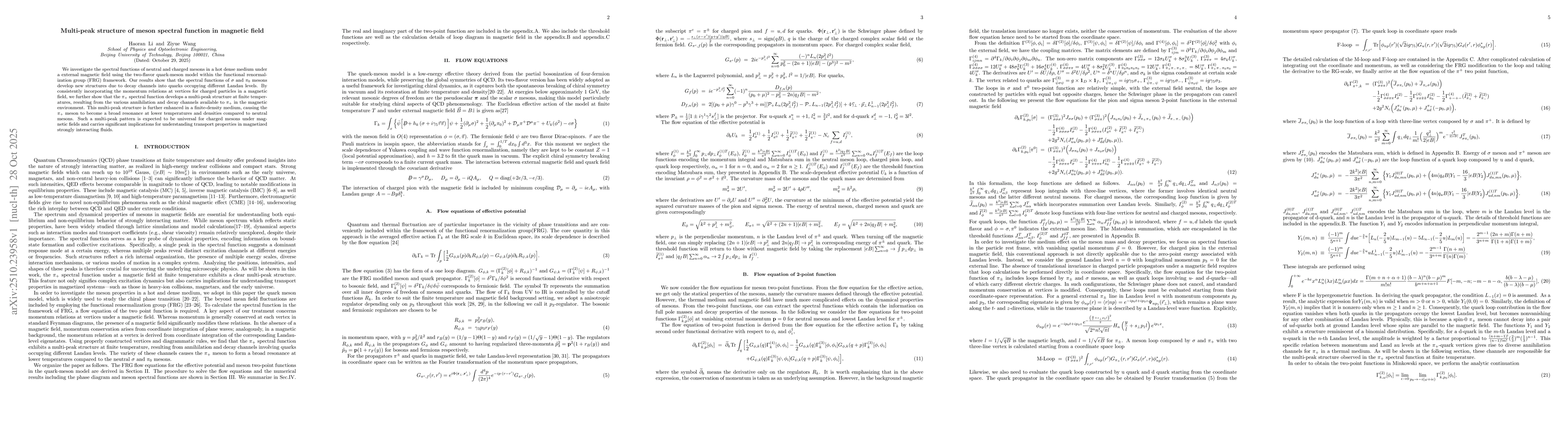 Thumbnail for Multi-peak structure of meson spectral function in magnetic field