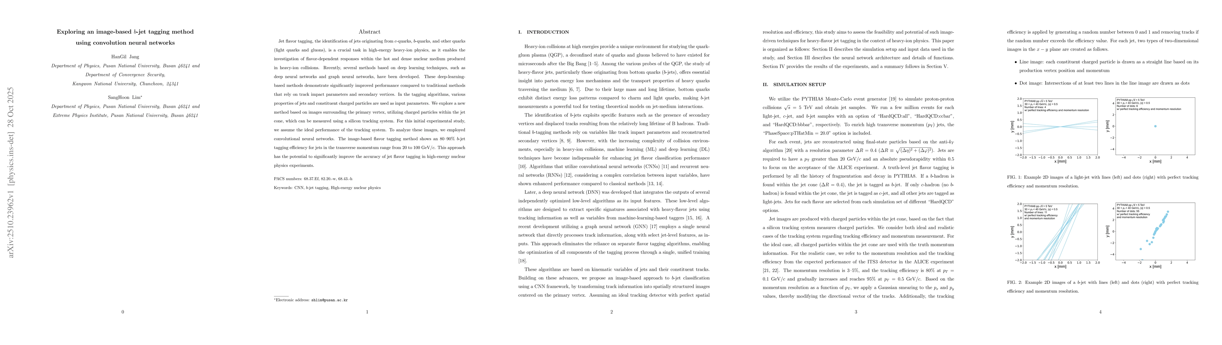 Thumbnail for Exploring an image-based $b$-jet tagging method using convolution neural
  networks