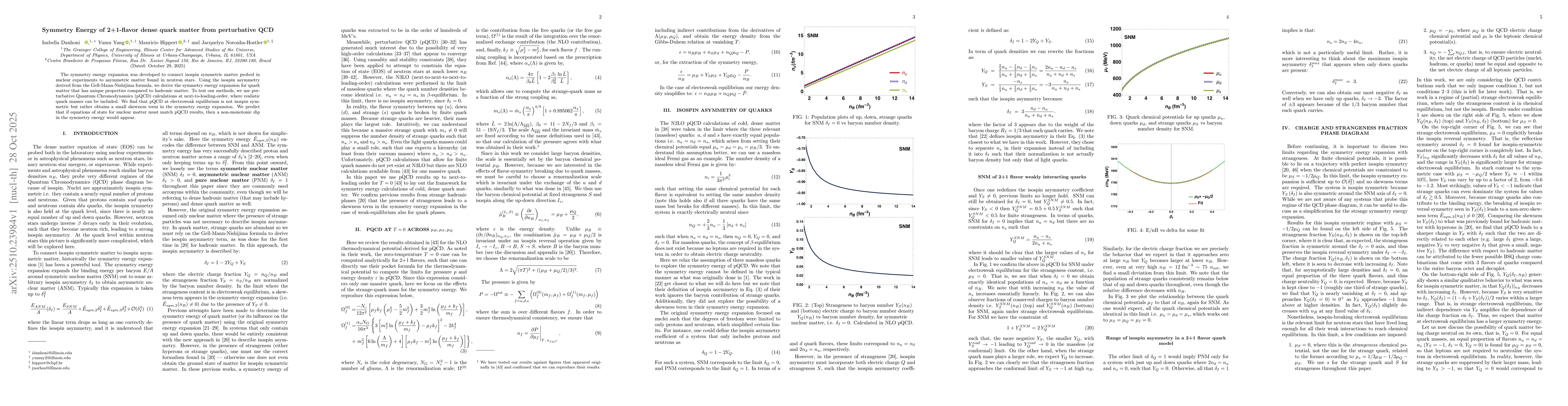 Thumbnail for Symmetry Energy of 2+1-flavor dense quark matter from perturbative QCD