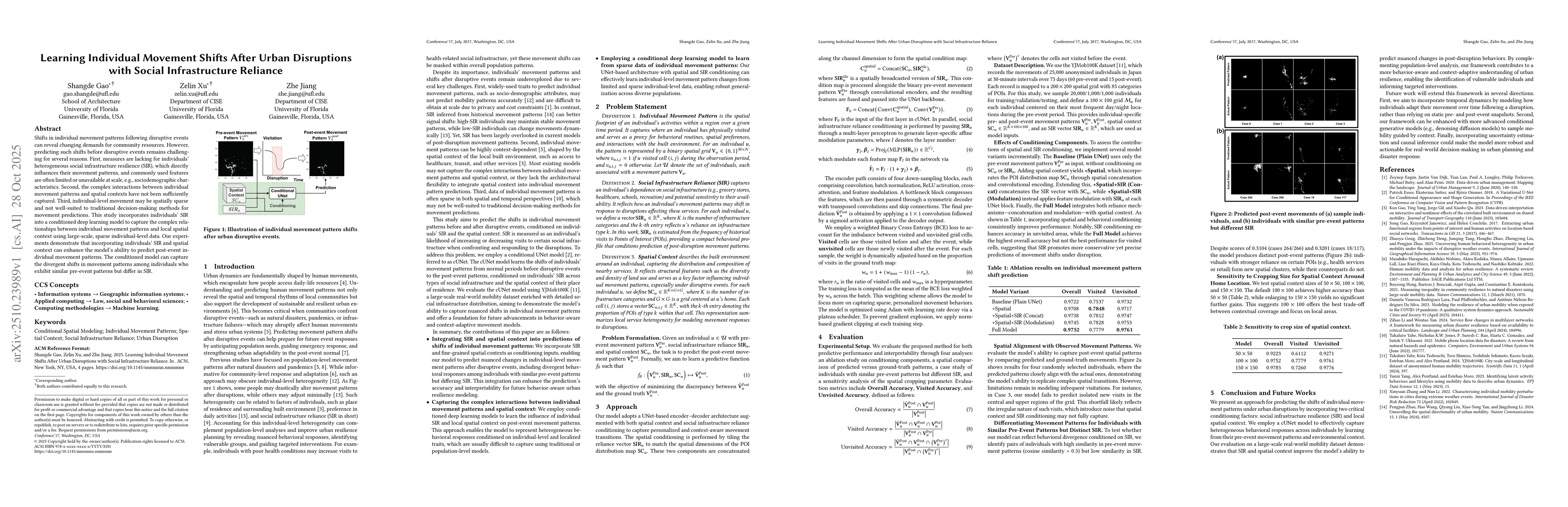 Thumbnail for Learning Individual Movement Shifts After Urban Disruptions with Social
  Infrastructure Reliance