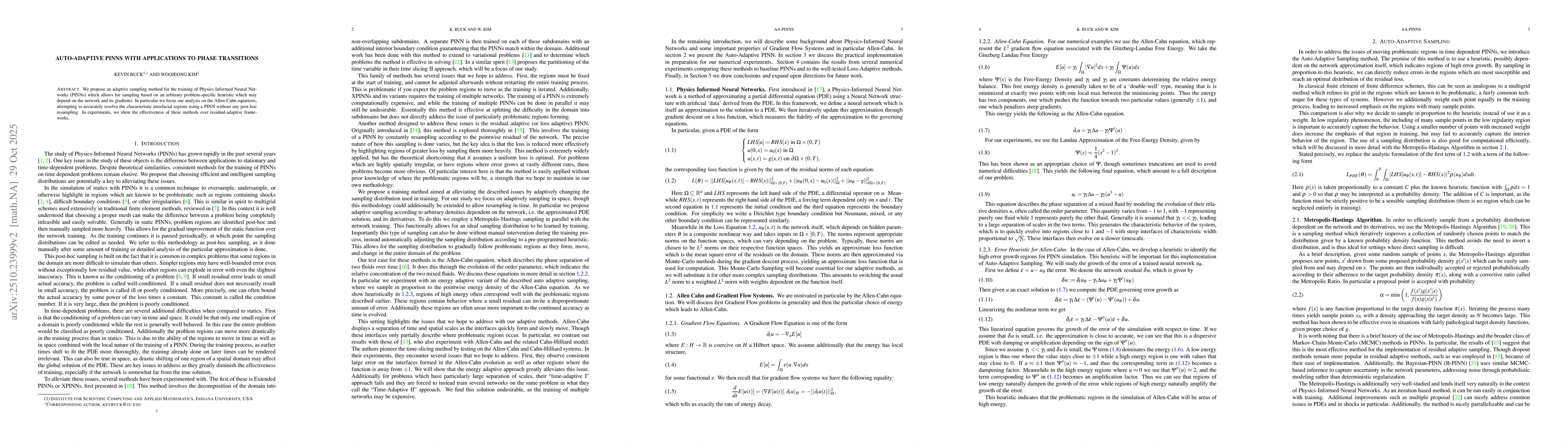Thumbnail for Auto-Adaptive PINNs with Applications to Phase Transitions