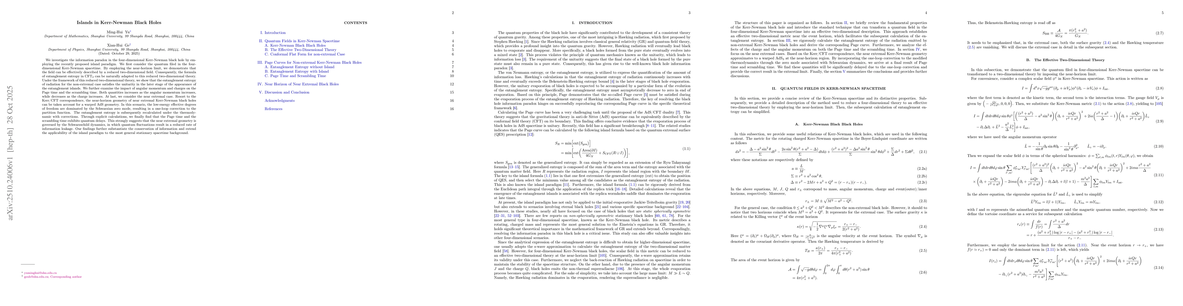 Thumbnail for Islands in Kerr-Newman Black Holes