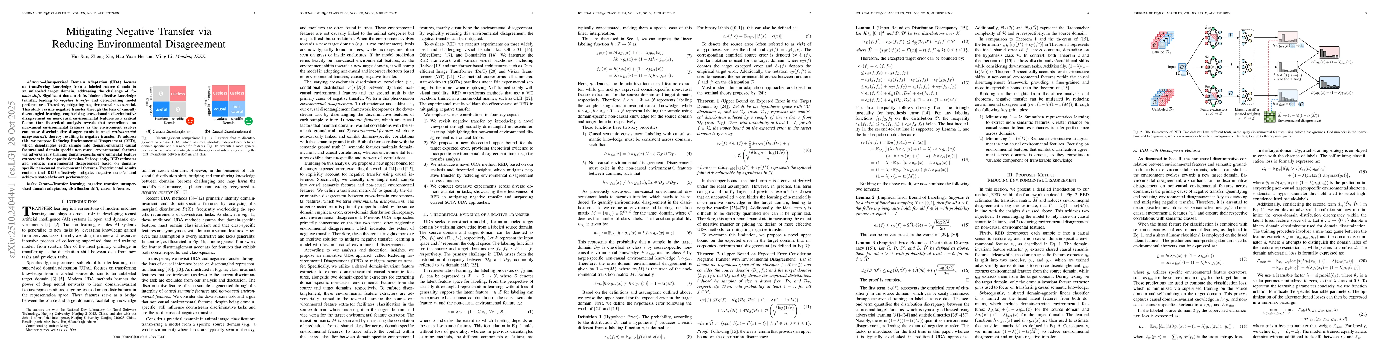Thumbnail for Mitigating Negative Transfer via Reducing Environmental Disagreement