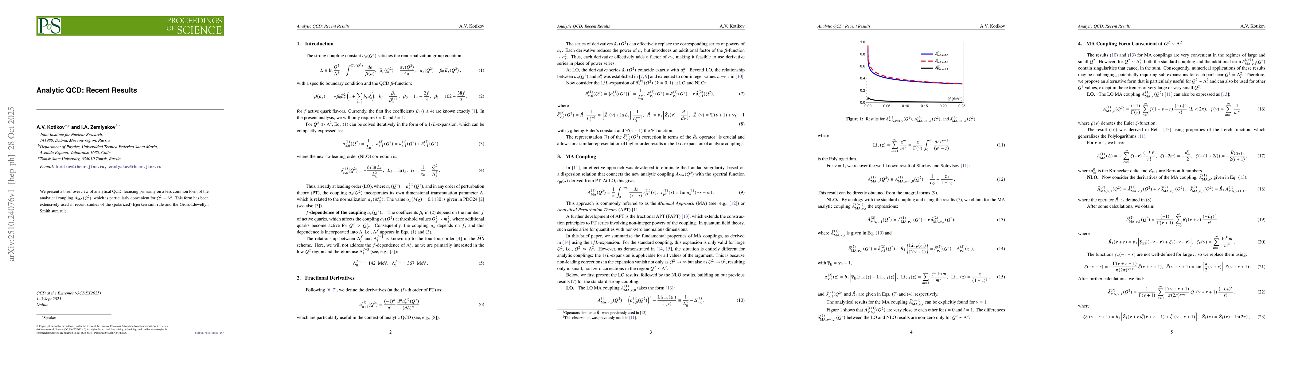 Thumbnail for Analytic QCD: Recent Results