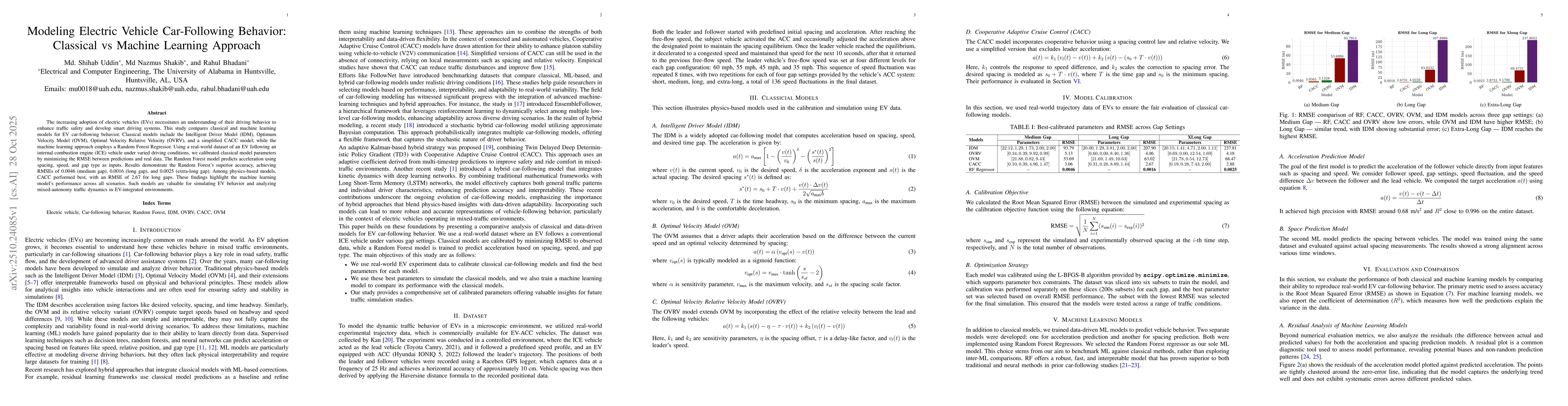 Thumbnail for Modeling Electric Vehicle Car-Following Behavior: Classical vs Machine
  Learning Approach