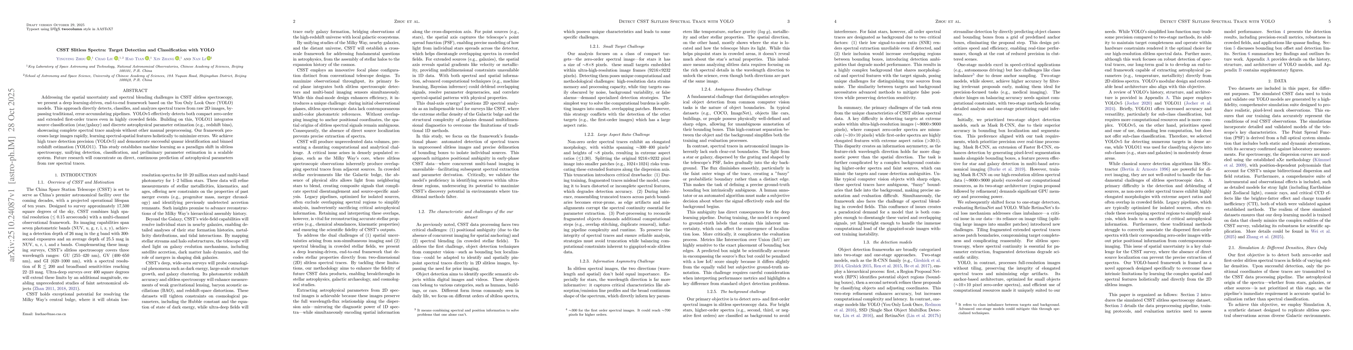 Thumbnail for CSST Slitless Spectra: Target Detection and Classification with YOLO