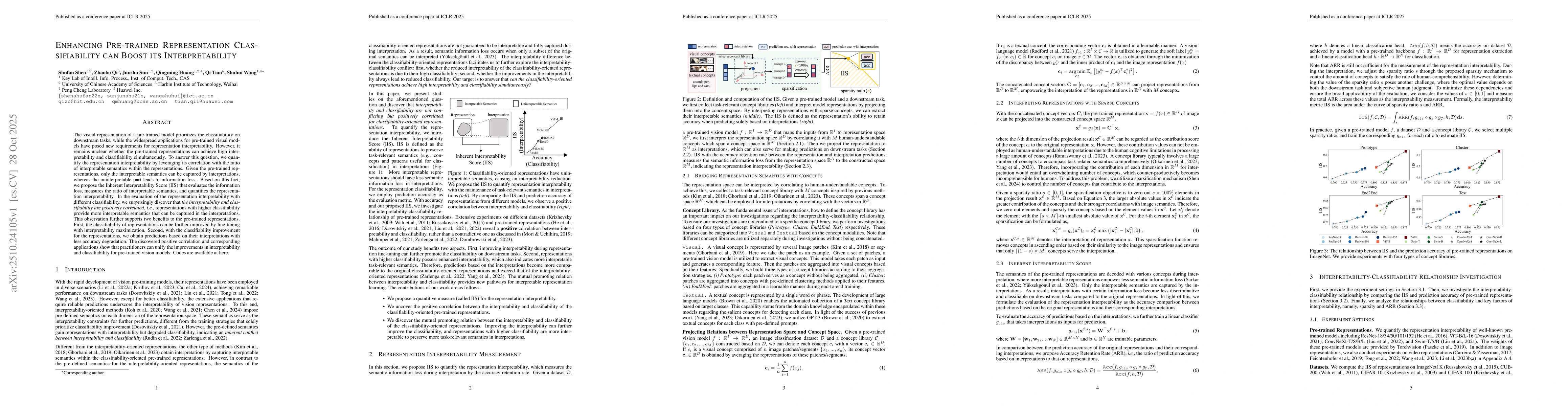 Thumbnail for Enhancing Pre-trained Representation Classifiability can Boost its
  Interpretability