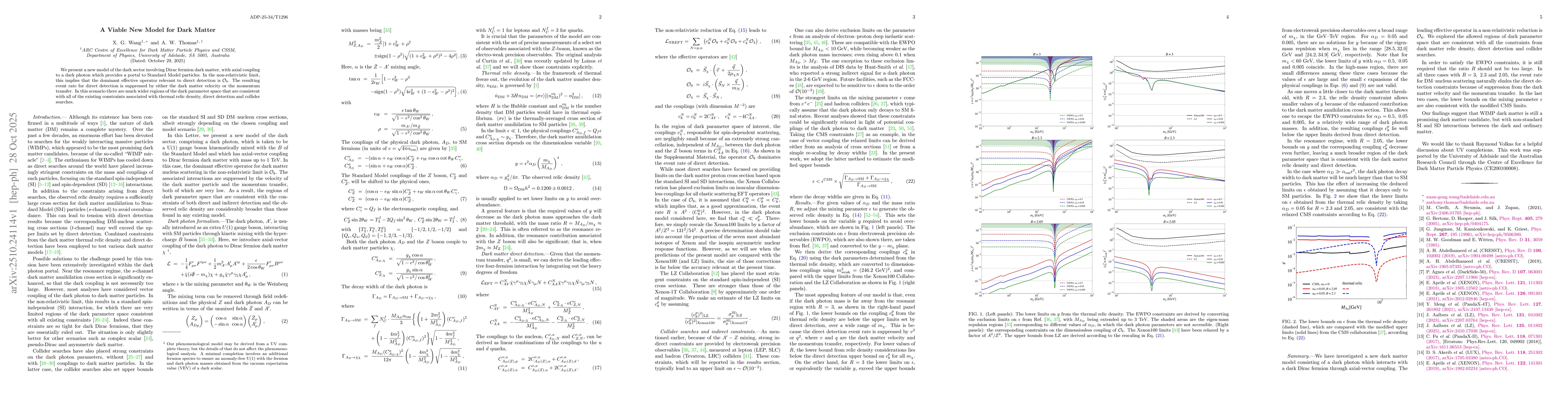 Thumbnail for A Viable New Model for Dark Matter