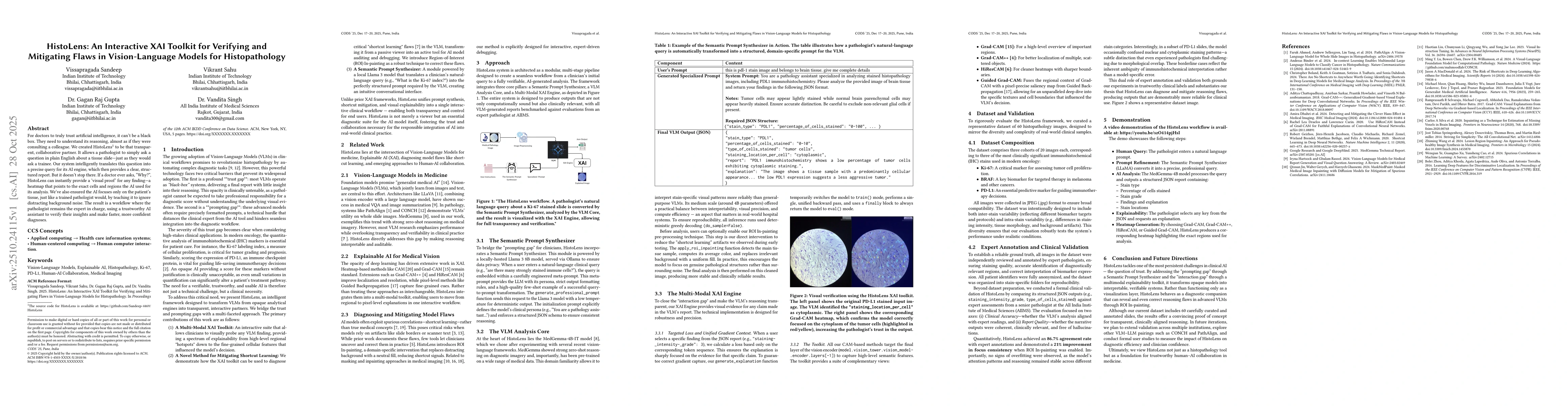Thumbnail for HistoLens: An Interactive XAI Toolkit for Verifying and Mitigating Flaws
  in Vision-Language Models for Histopathology
