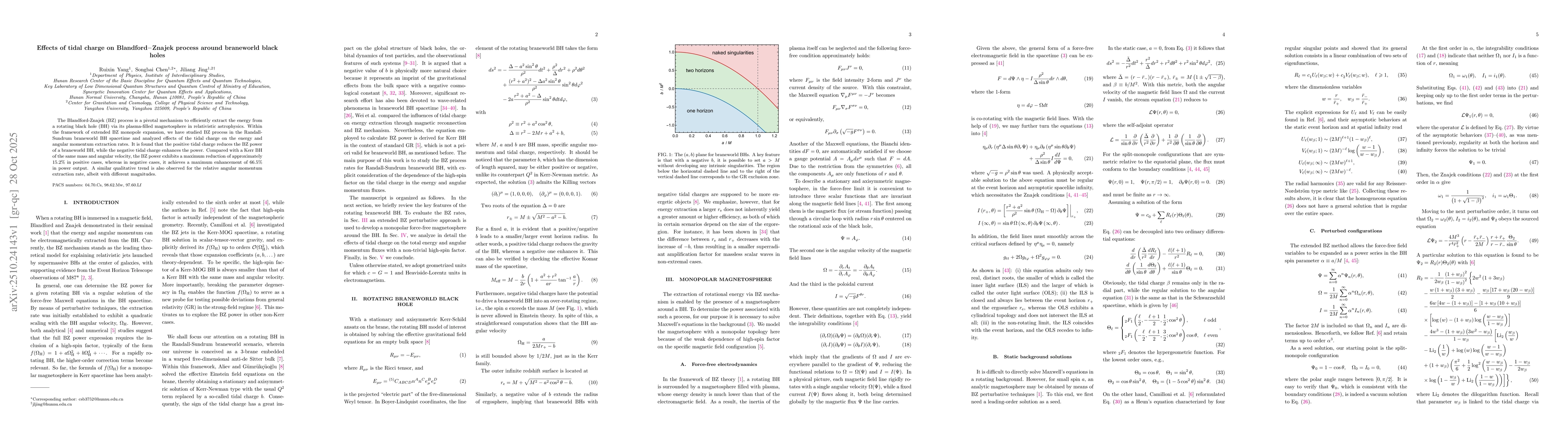 Thumbnail for Effects of tidal charge on Blandford-Znajek process around braneworld
  black holes