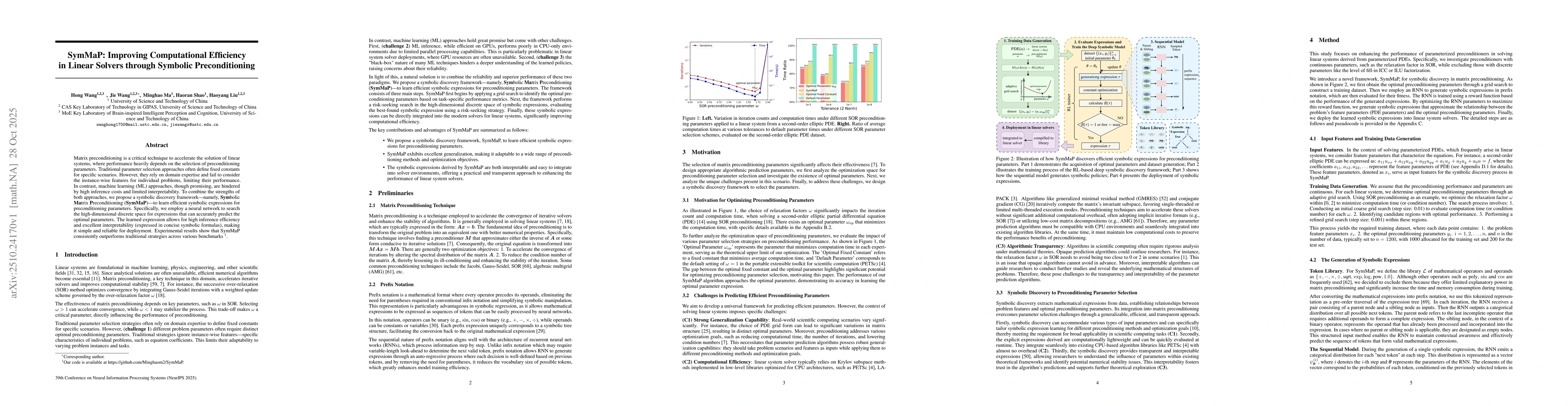 Thumbnail for SymMaP: Improving Computational Efficiency in Linear Solvers through
  Symbolic Preconditioning
