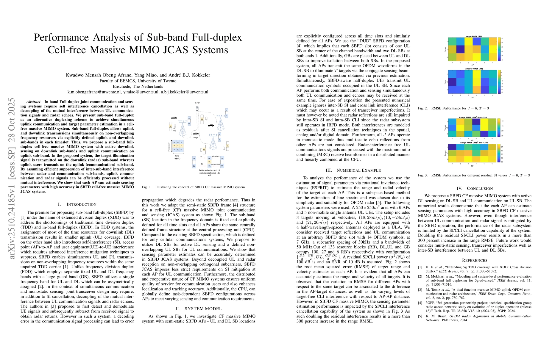 Thumbnail for Performance Analysis of Sub-band Full-duplex Cell-free Massive MIMO JCAS
  Systems
