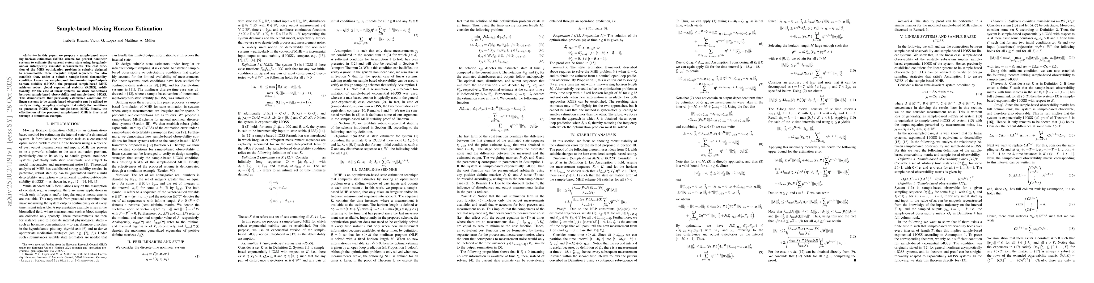 Thumbnail for Sample-based Moving Horizon Estimation