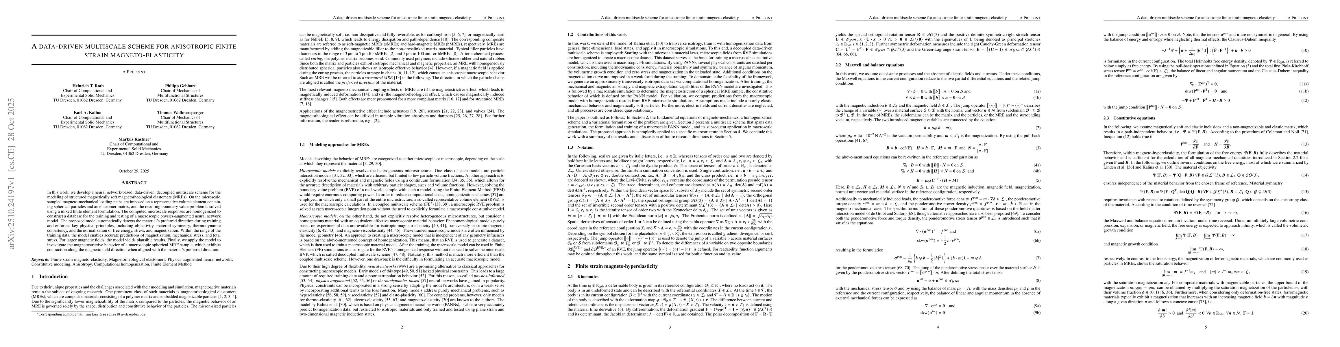 Thumbnail for A data-driven multiscale scheme for anisotropic finite strain
  magneto-elasticity