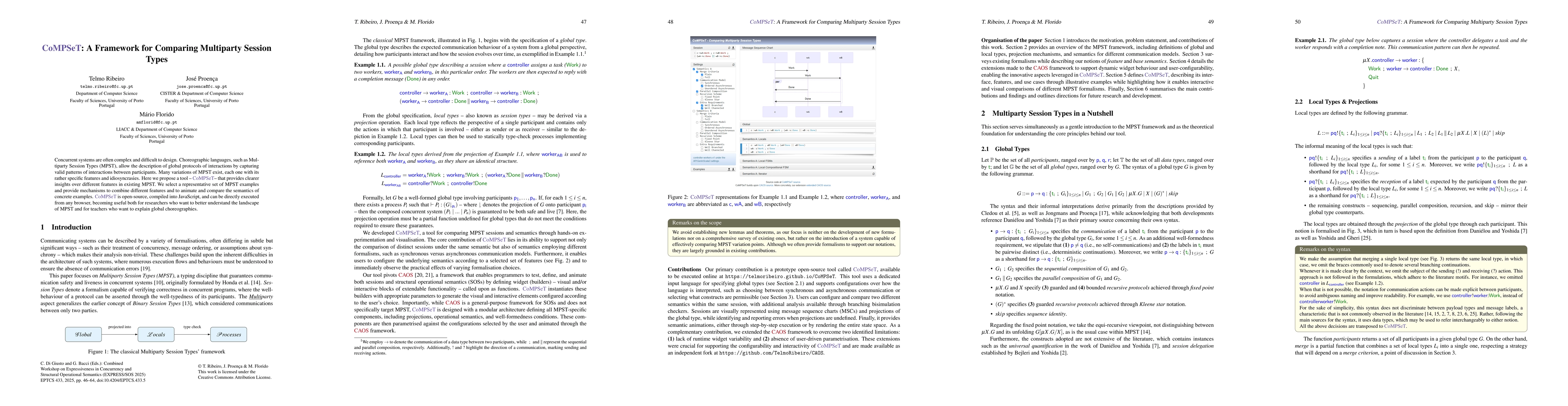 Thumbnail for CoMPSeT: A Framework for Comparing Multiparty Session Types