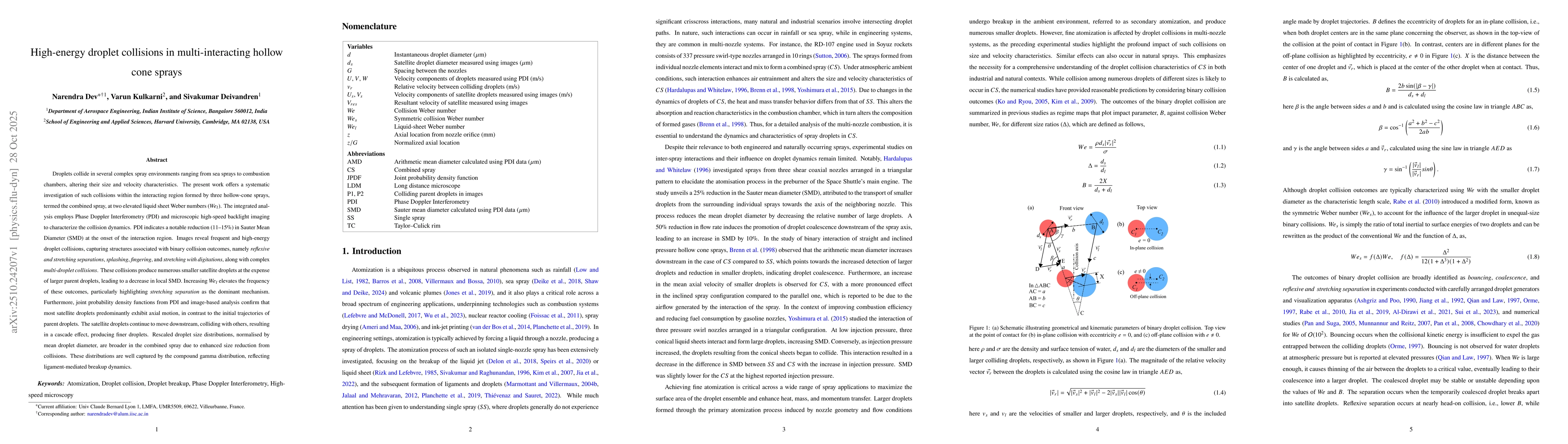 Thumbnail for High-energy droplet collisions in multi-interacting hollow cone sprays