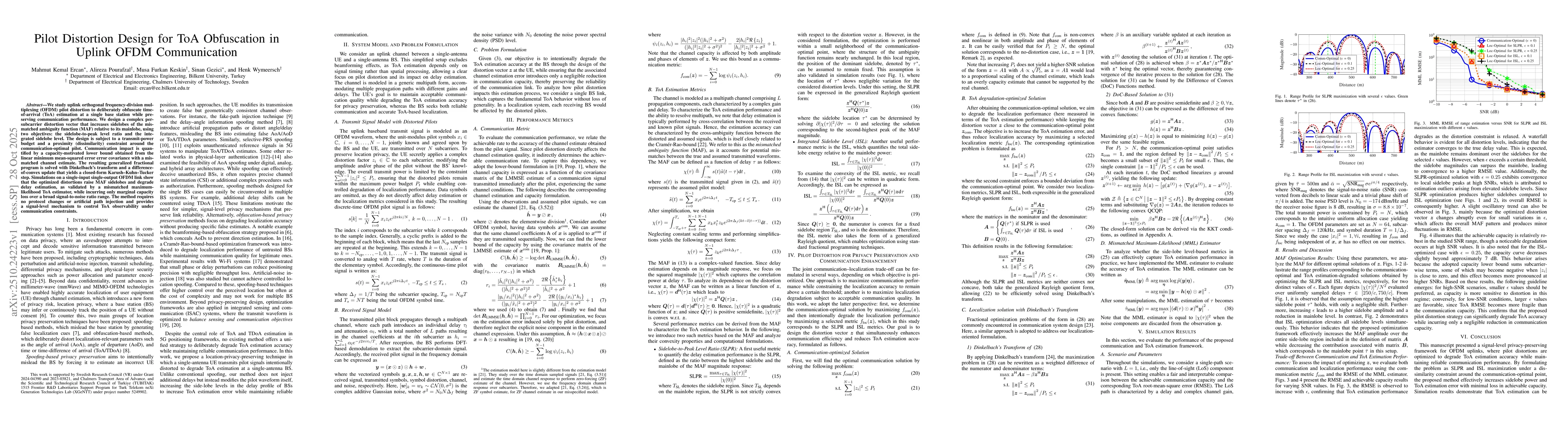 Thumbnail for Pilot Distortion Design for ToA Obfuscation in Uplink OFDM Communication